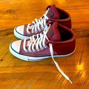 Converse Men's Street Leather High Top Sneaker men’s 6.5/women’s 8.5